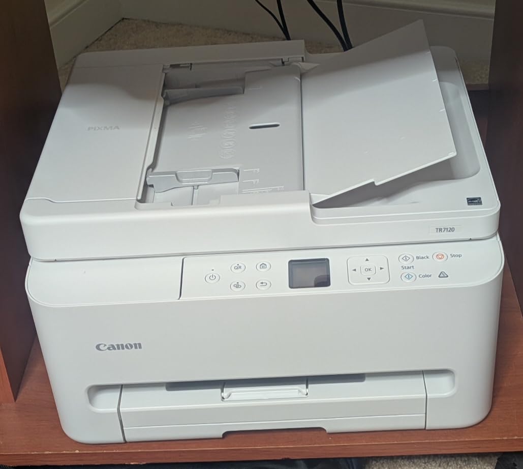 Canon PIXMA TR7120 Wireless Color Inkjet Printer for Duplex Printing, White – Home Printer with Copier/Scanner, Auto Document Feeder, Compact Design, Intuitive Control Panel customer photo 1