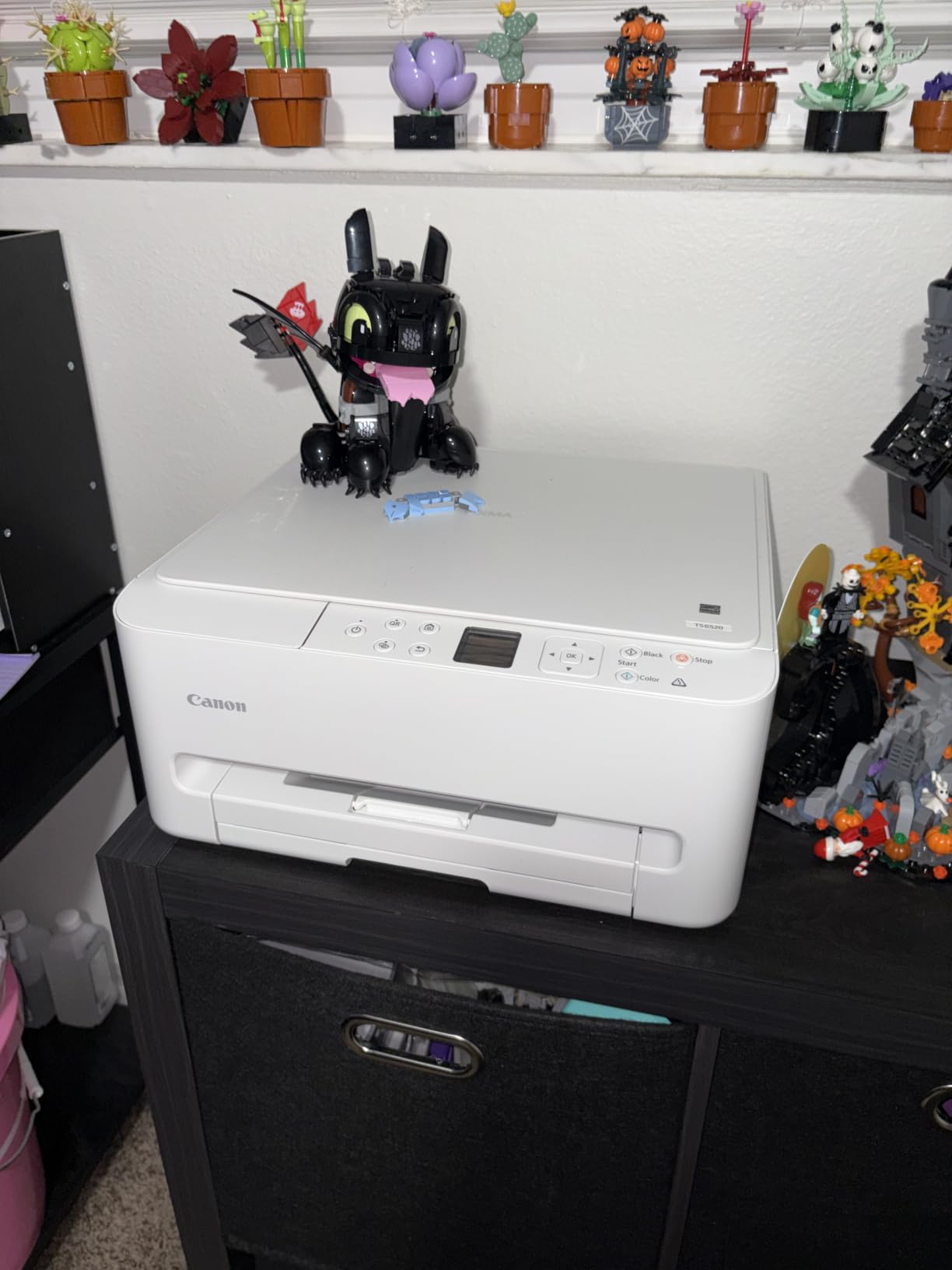 Canon PIXMA TS6520 Wireless Color Inkjet Printer, Duplex Printing, Copier/Scanner, 1.42