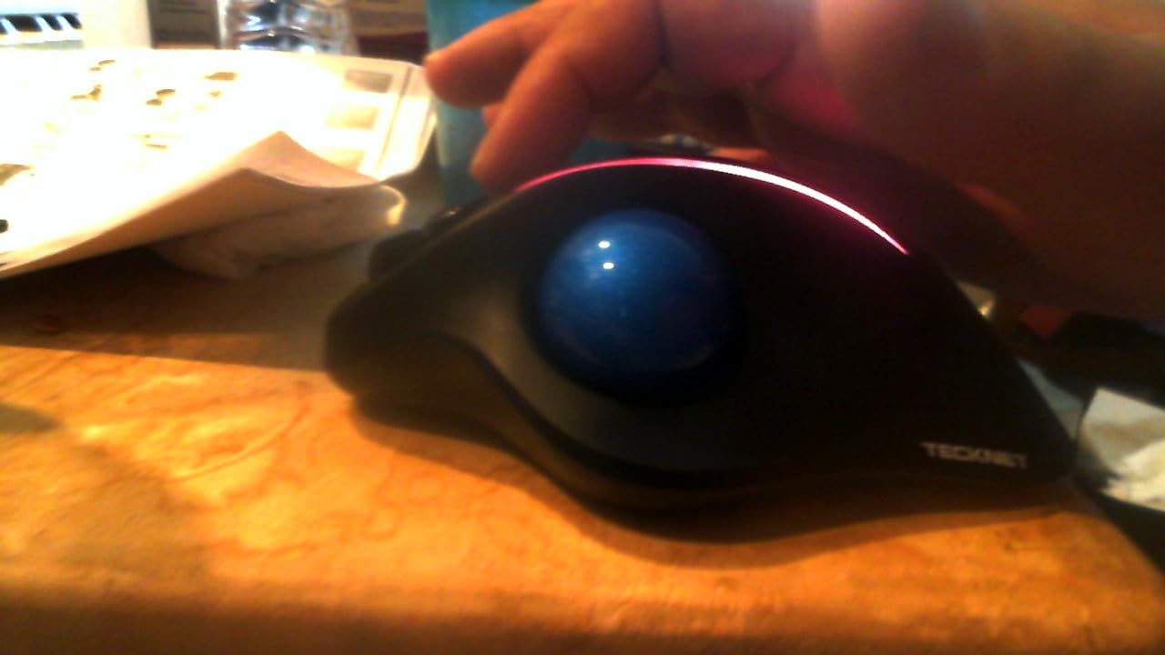 TECKNET Wireless Trackball Mouse, Bluetooth Mouse with Ergonomic, Black customer photo 1