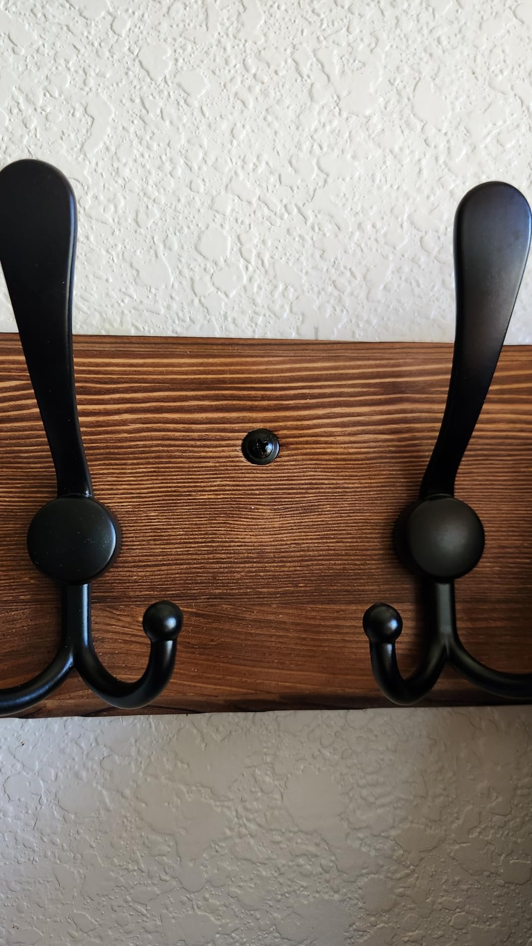 SKOLOO Creations White Solid Wood Wall Mounted Coat Rack, 5 Hooks, 16-7/8