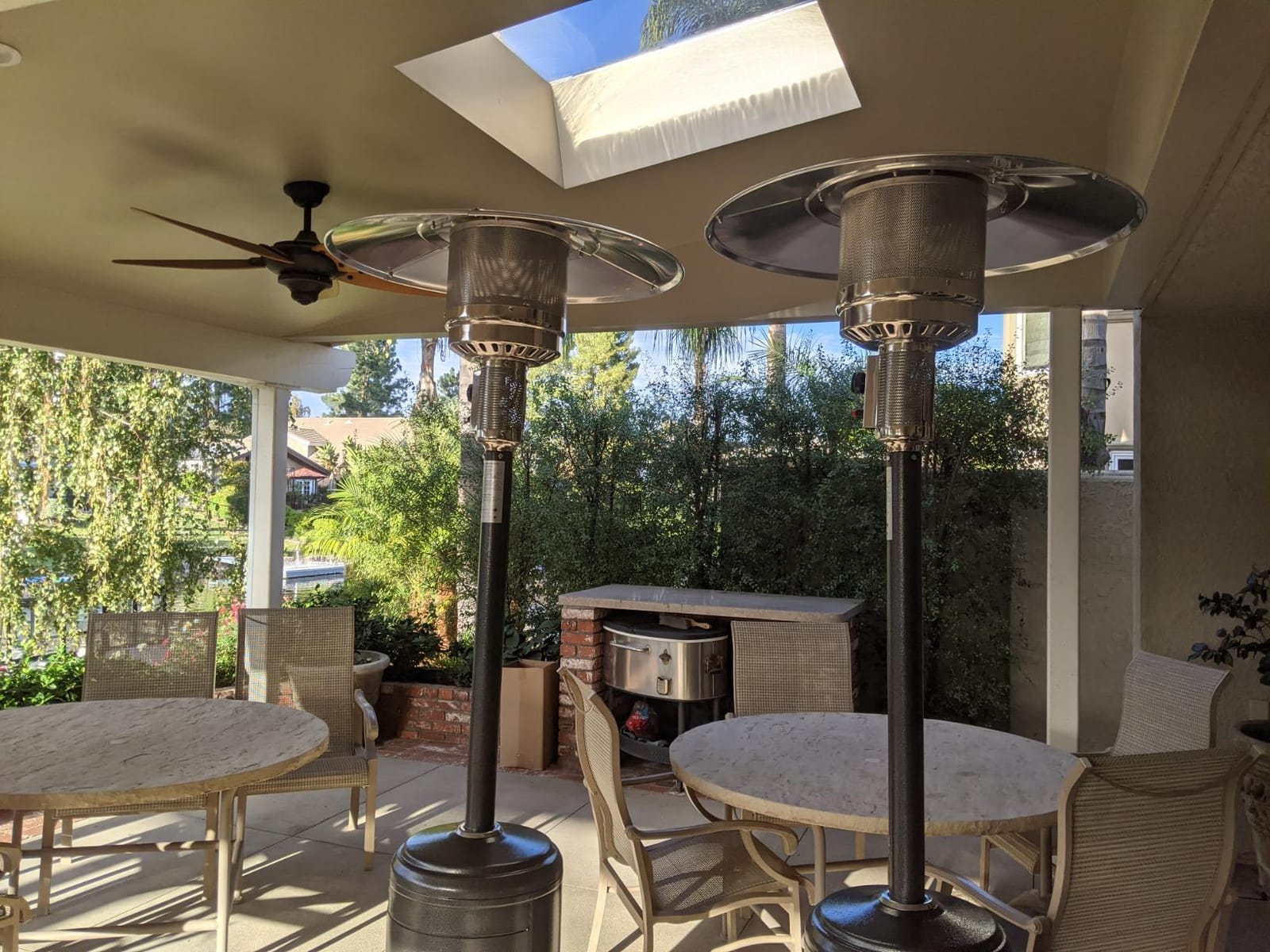 Pamapic Outdoor Heaters for Patio with Round Table Design, Premium 304 Stainless Steel Burner, Triple Protection System Propane Patio Heater for Porch Garden, Residential & Commercial Use customer photo 2