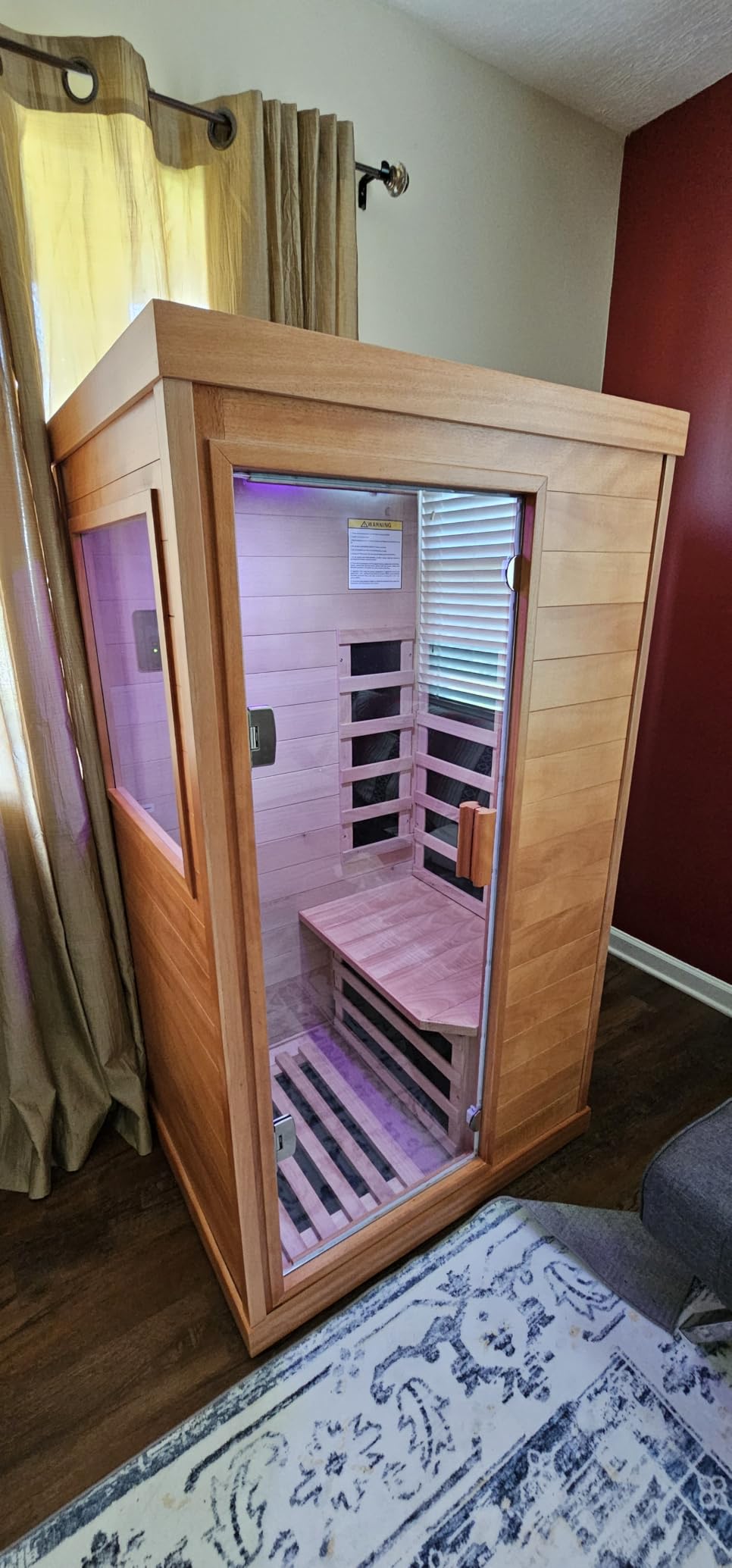 OUTEXER Infrared Sauna Home Sauna Spa Room Chilean Pine Wood 1200W 120v customer photo 1