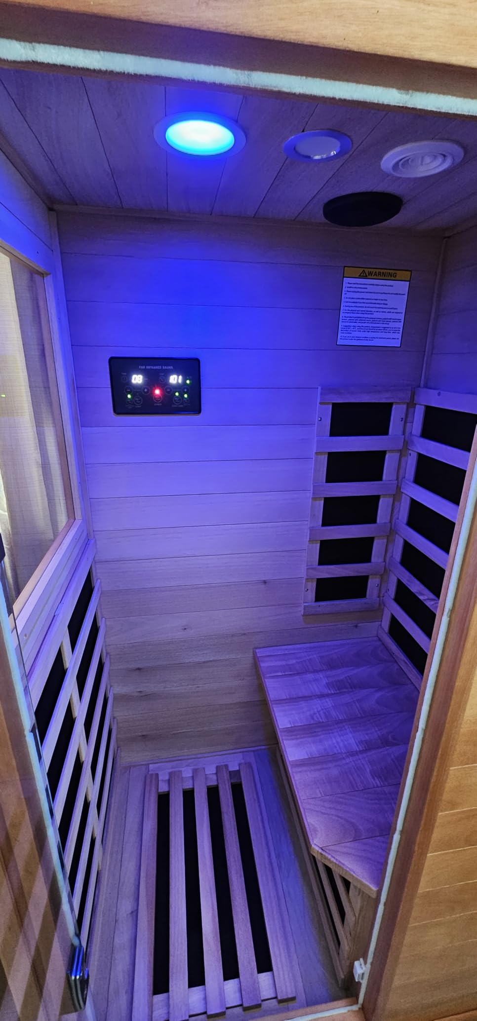 OUTEXER Infrared Sauna Home Sauna Spa Room Chilean Pine Wood 1200W 120v customer photo 2