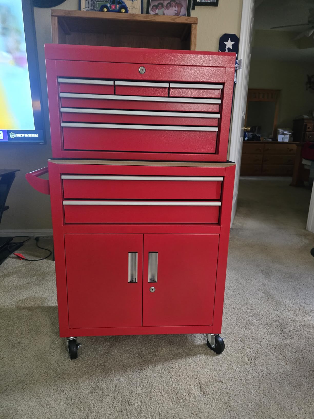 INTERGREAT Rolling Tool Chest with Wheels and 5 Drawers, Detachable Tool Cabinet with Lock for Garage, Locking Mechanic Tool Cart with Black Liner for Warehouse, Workshop, High Capacity customer photo 1