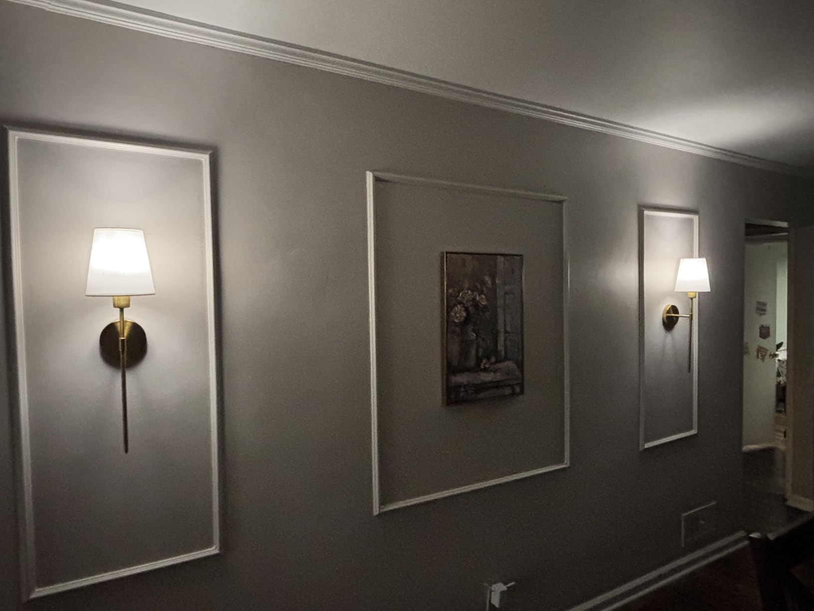 Accent Peel and Stick Wall Molding Kit Frame Pre Cut Moulding Panels customer photo 1