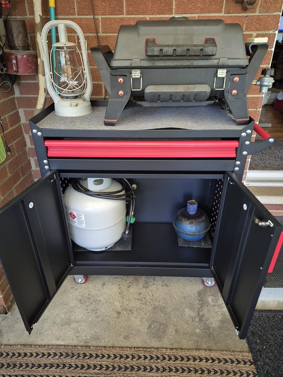 Eltean Grill Table,Outdoor Grill Cart with Storage customer photo 1