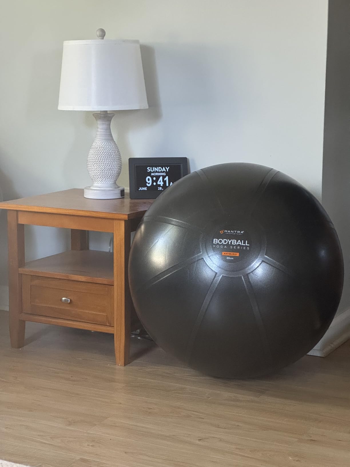 Exercise Ball – Yoga Ball for Pilates & Fitness - Birthing for Pregnancy, Stability, Core, Balance, Therapy for Physical Rehab, Workout for Home Gym & Office Chair, Fast Pump Included customer photo 2