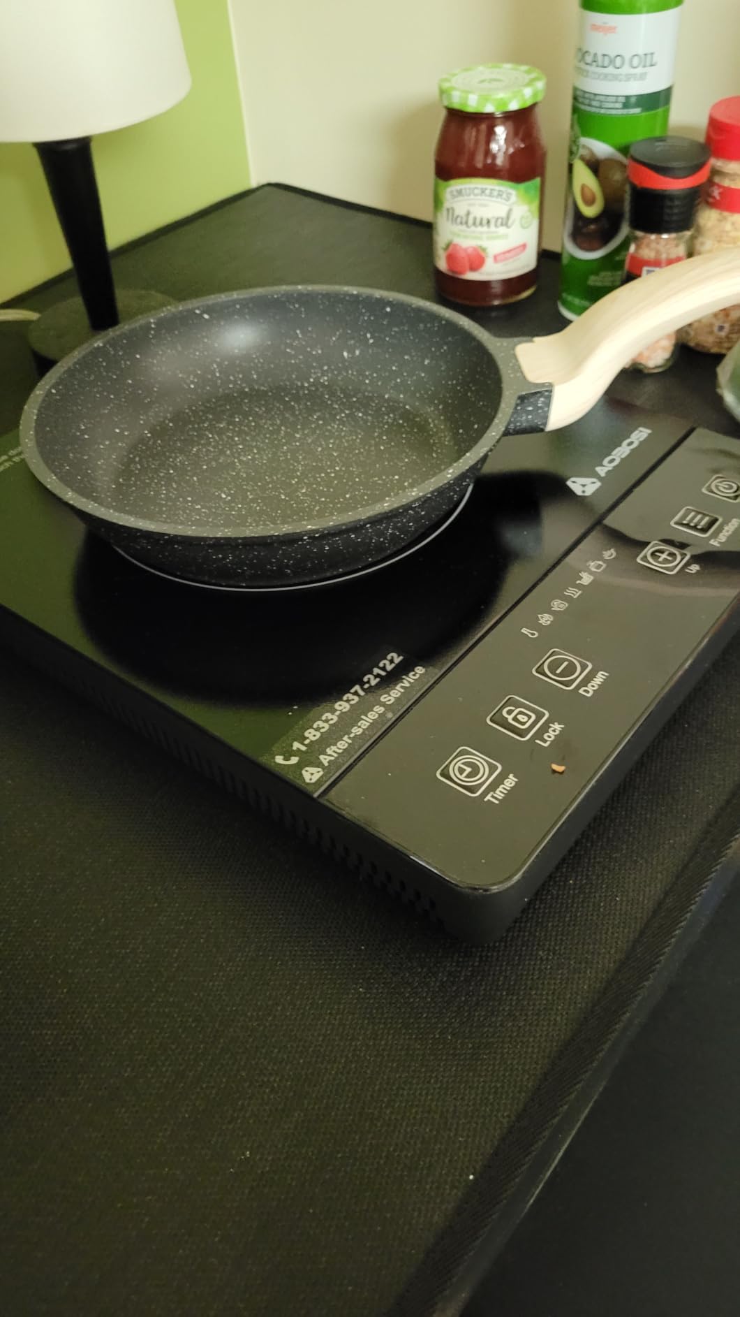 AAOBOSI Portable Induction Cooktop, 1800W, 20 Temp & Power Levels, Timer customer photo 2