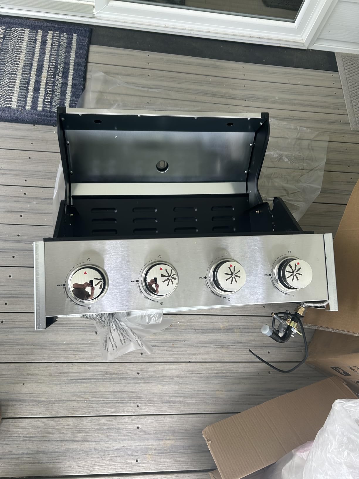 4-Burner Propane Gas Grill and Griddle Combo with Side Burner customer photo 1
