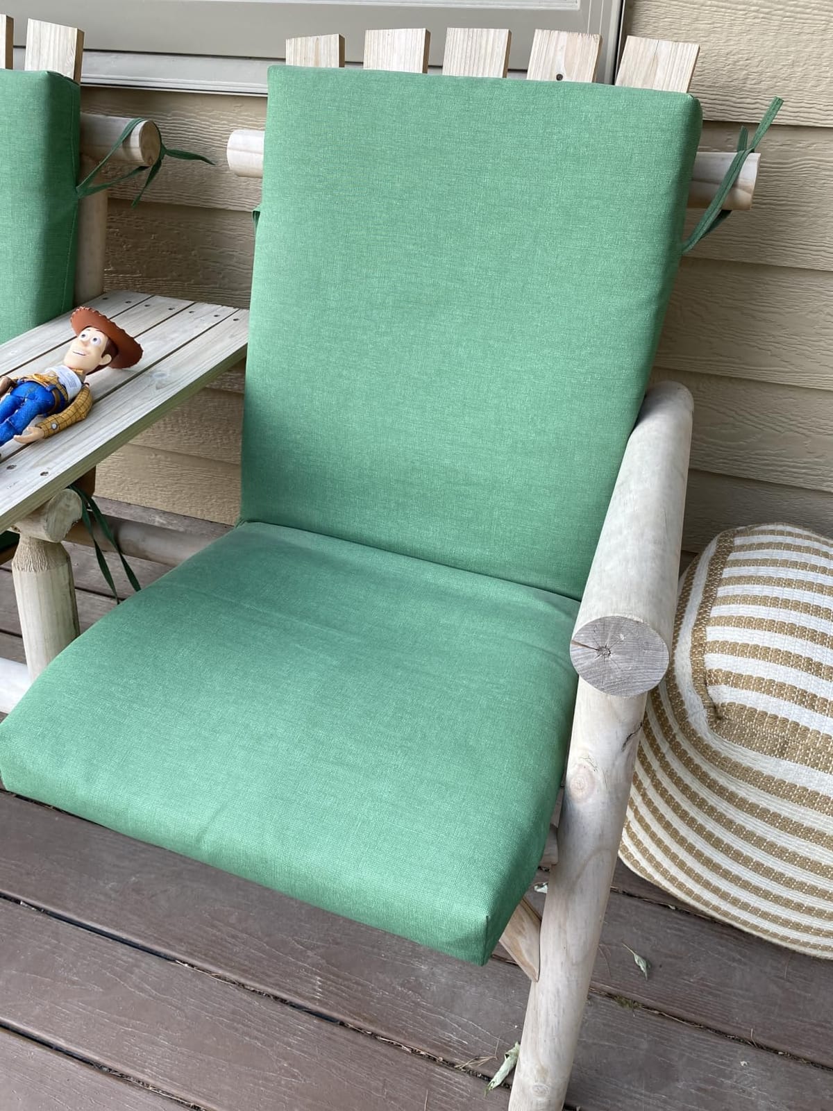 Arden Outdoor Dining Chair Cushion, 4-Pack, 20x44, Sapphire Blue customer photo 1