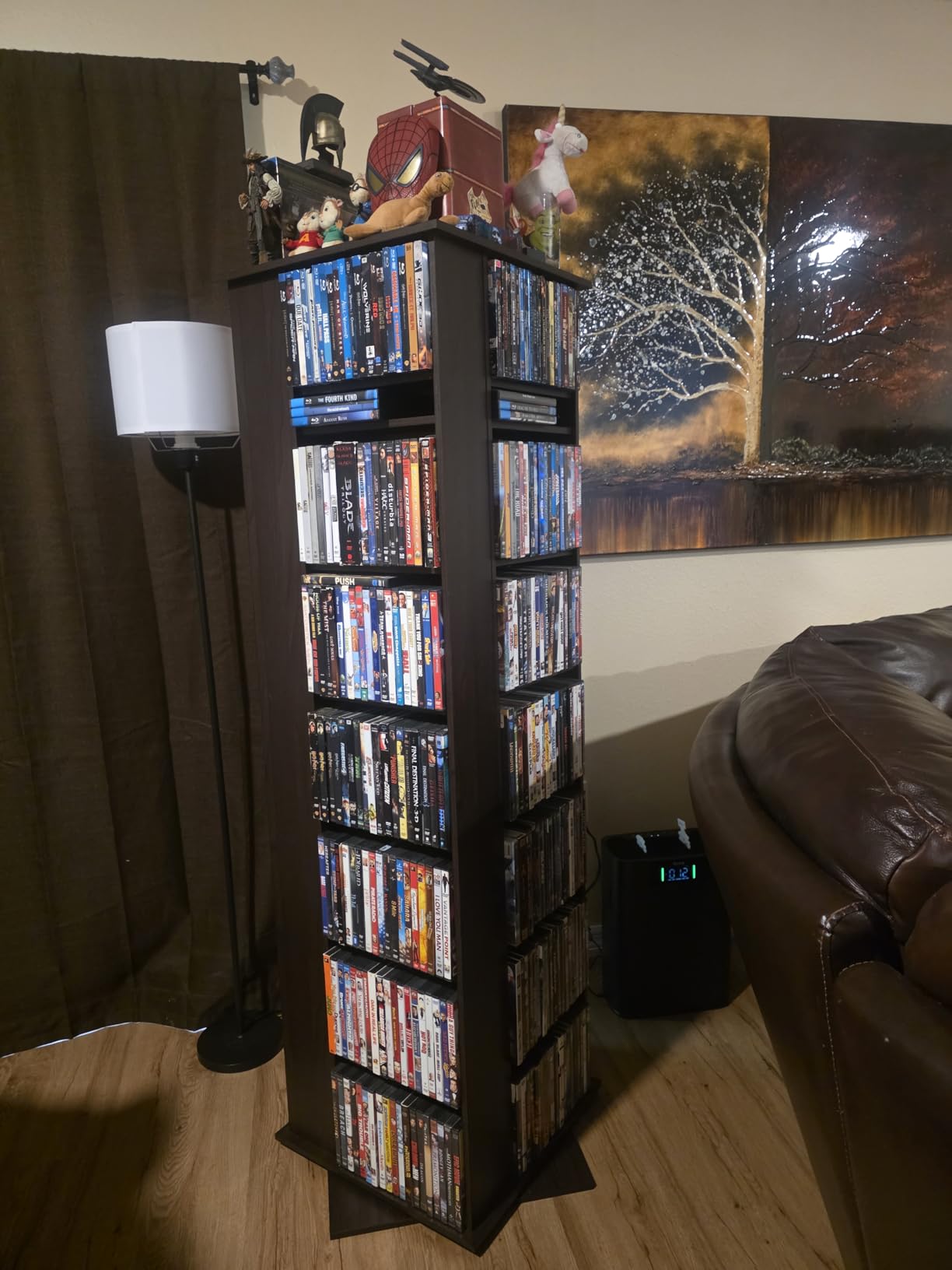 VEVOR Media Storage Cabinet, 12-Tier DVD Shelf Organizer, 40.08 x 9.09 x 71.26 in Multimedia Storage Organizer for CDs, DVDs, Books and Games, CD Shelf for Living Room, Home Office, Recording Room customer photo 2