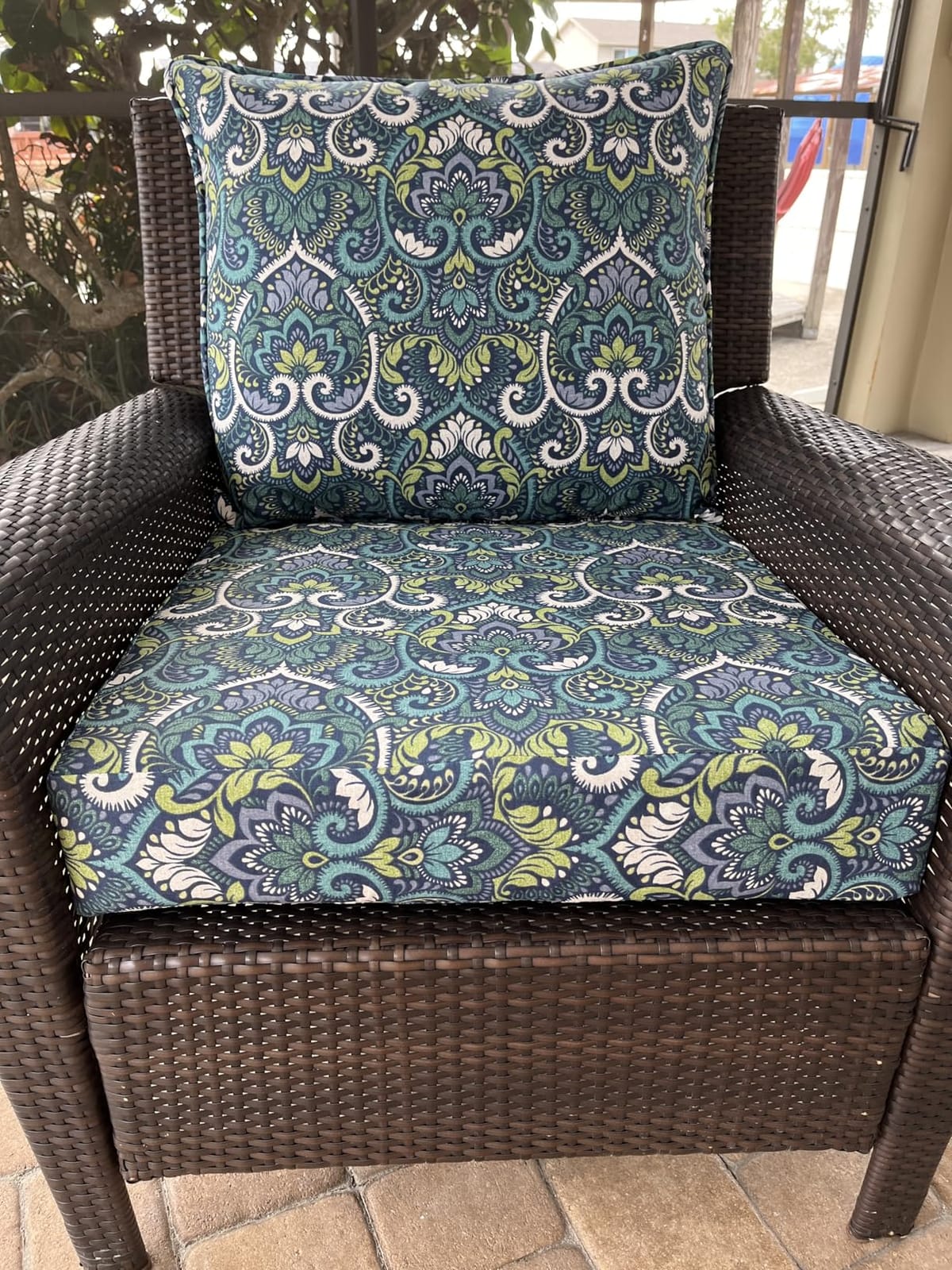 Arden Outdoor Deep Seat Cushion Set, 4-Pack, 24x24, Clark Blue customer photo 1