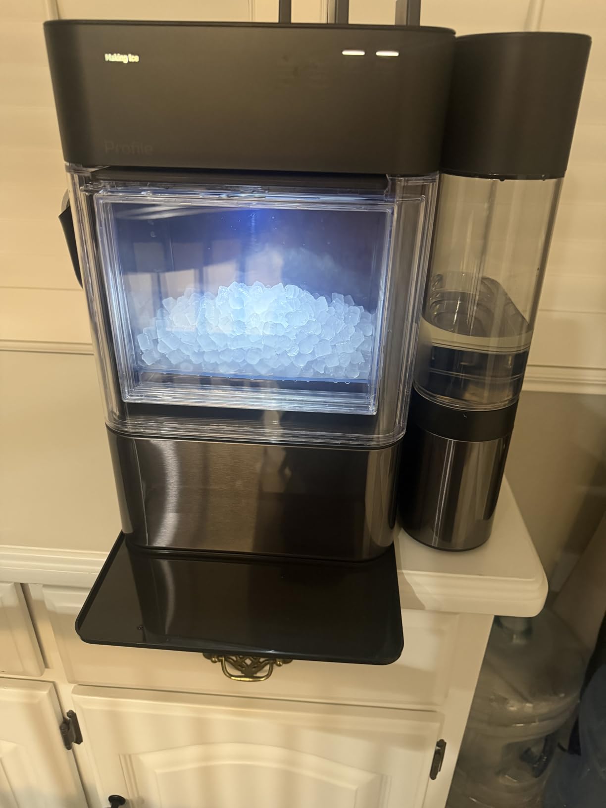 GE Profile Opal Ultra, Countertop Nugget Ice Maker, 1 Gal XL Side Tank, *Amazon Exclusive*, 38 lbs/Day, Pebble Pellet Crushed Ice Machine, WiFi Stainless Steel customer photo 1