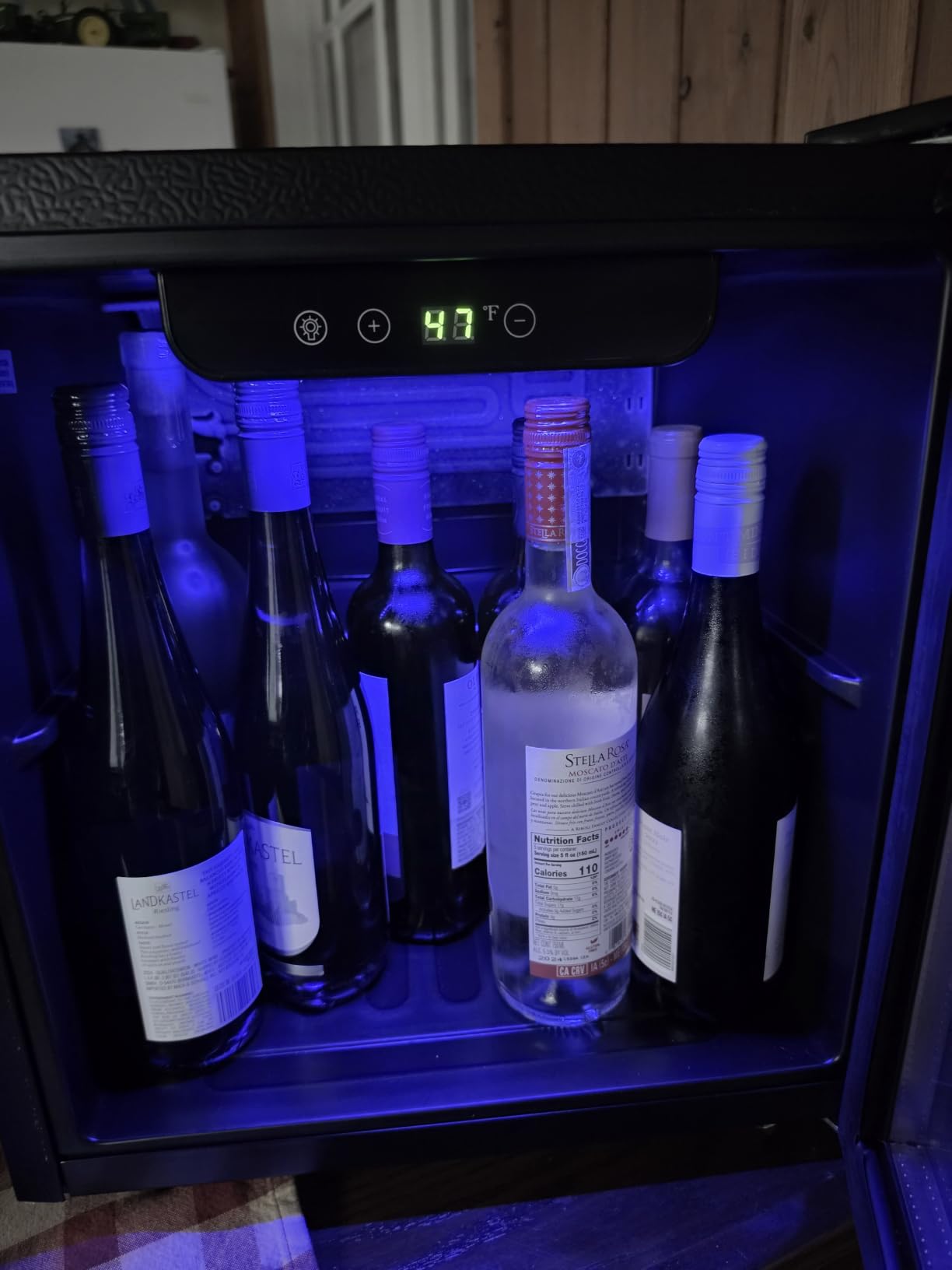 Antarctic Star 12 Bottle Wine Cooler Beverage Refrigerator Mini Fridge Clear Glass Door Quiet Counter Top Cellar for Beer Soda Bar 1.3 cu.ft customer photo 1