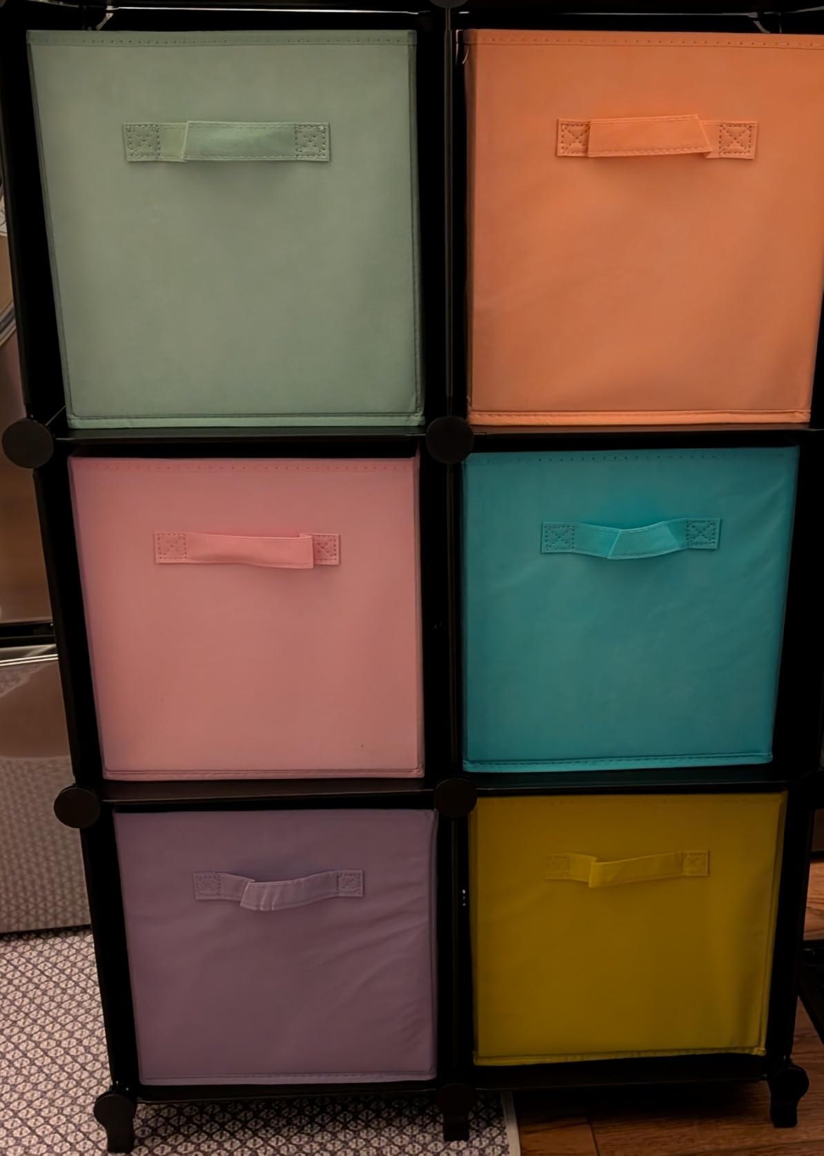Sorbus 6 Cube Storage Organizer with 6 Fabric Bins (White) customer photo 1