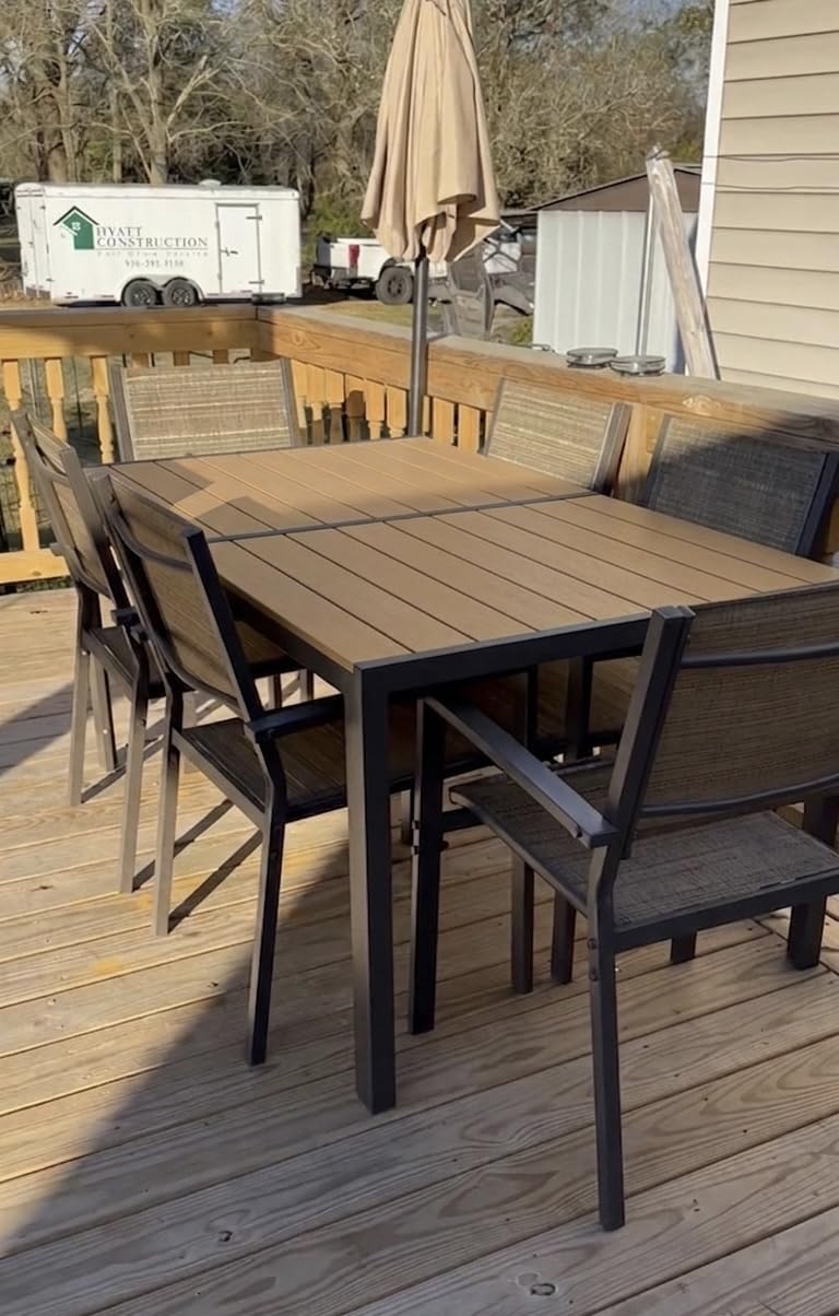 7-Piece Patio Table and Chairs Set for 6, All Weather Patio Dining Sets customer photo 1
