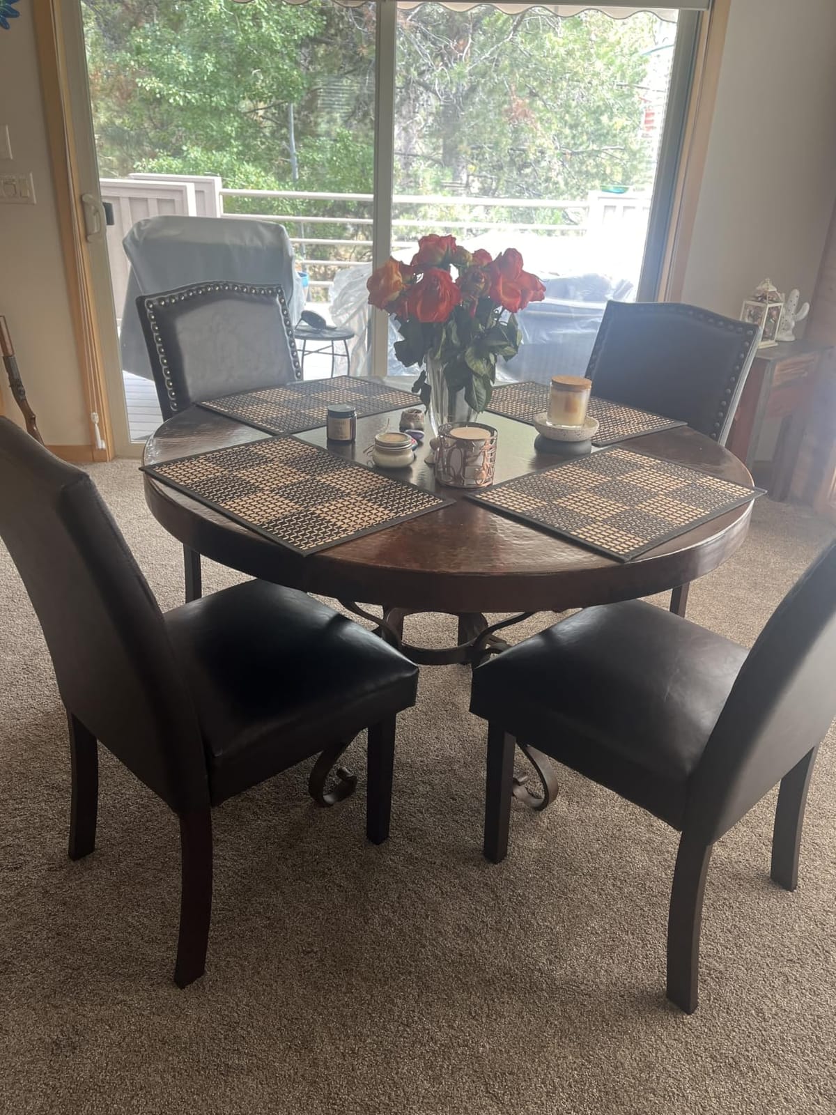 DUMOS Dining Chairs Set of 4, Upholstered Accent Chair, Beige customer photo 2