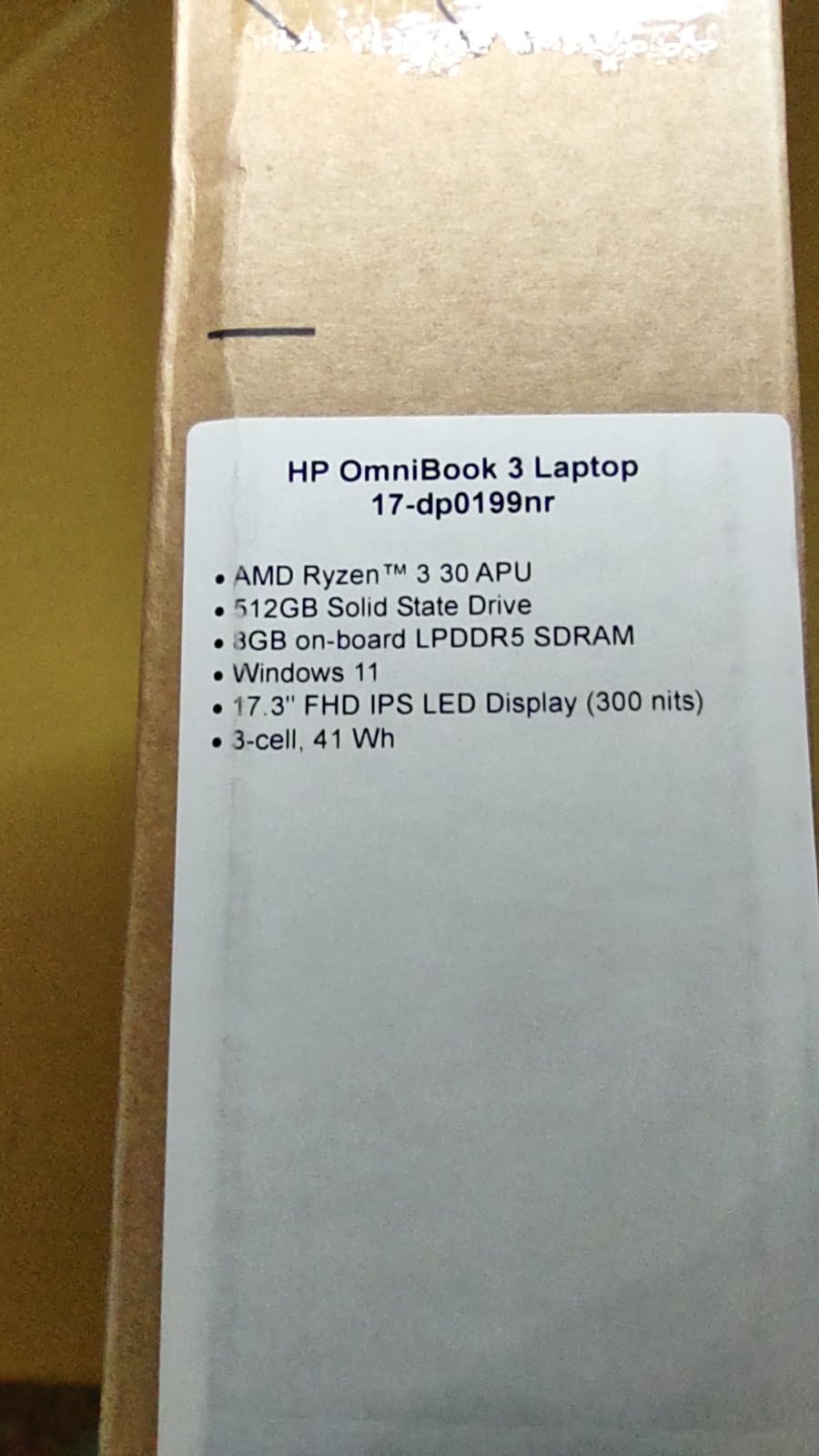 HP OmniBook 3 17.3