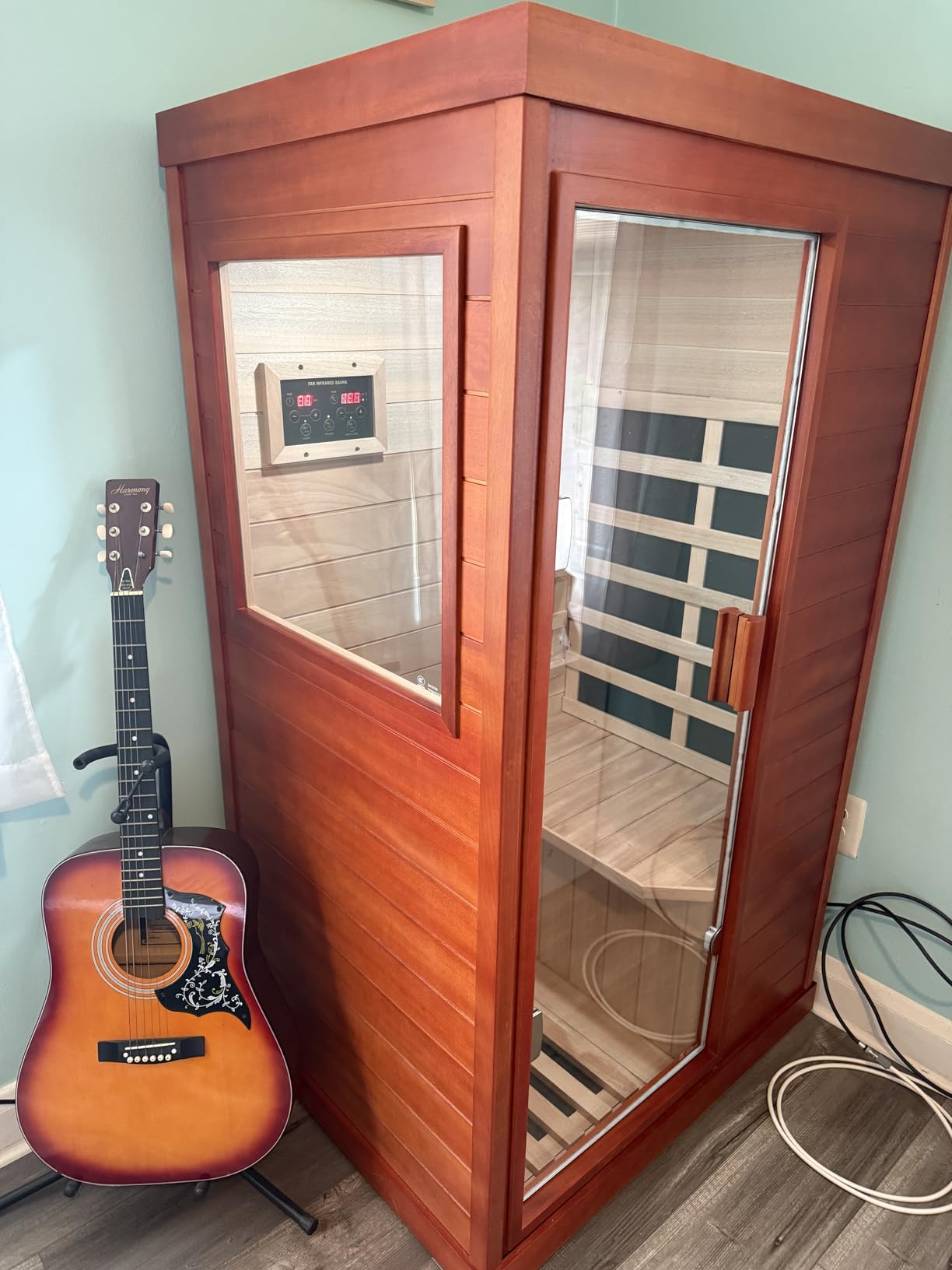 Outdoor Traditional Sauna 4-6 Person 9KW Steam Saunas Barrel customer photo 1