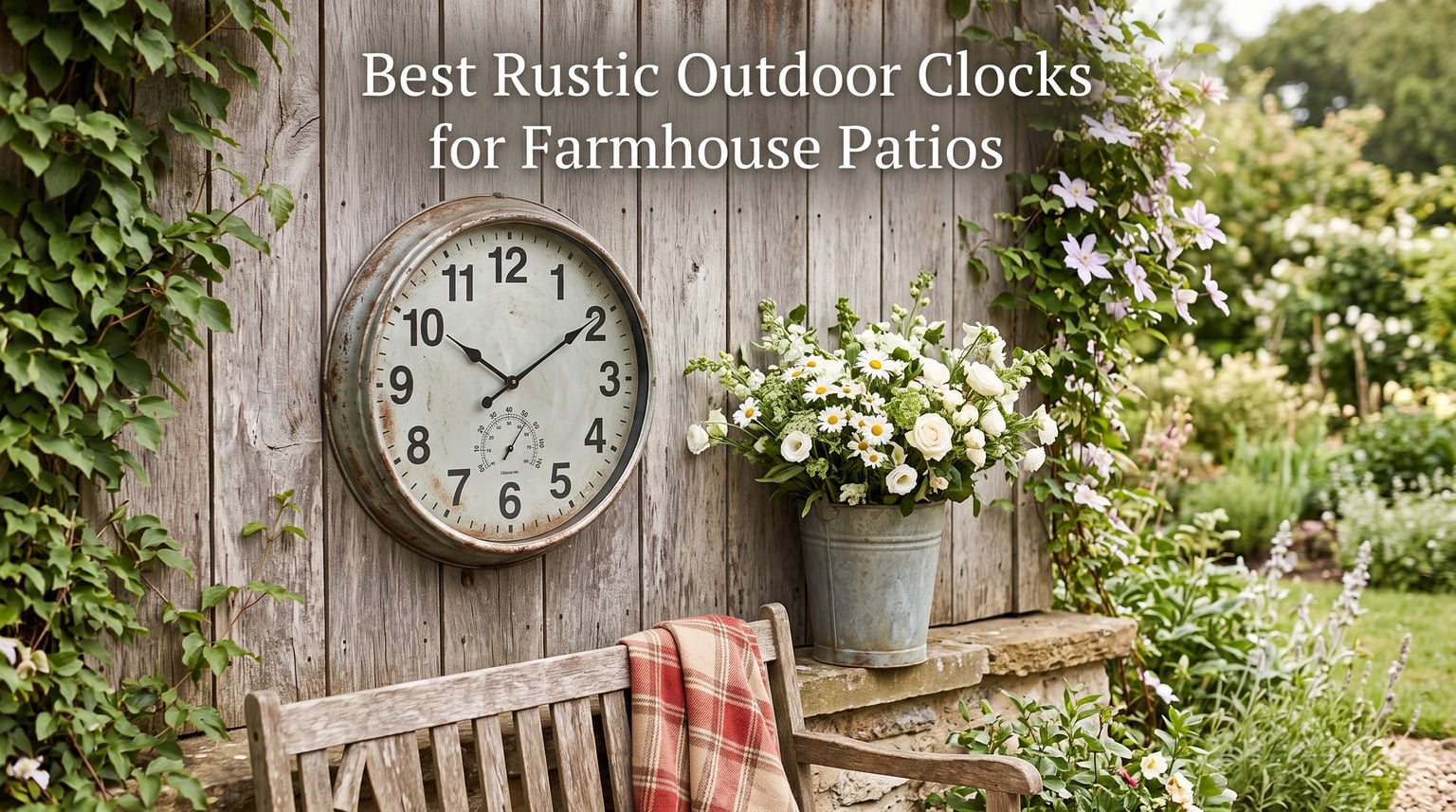 Best Rustic Outdoor Clocks for Farmhouse Patios