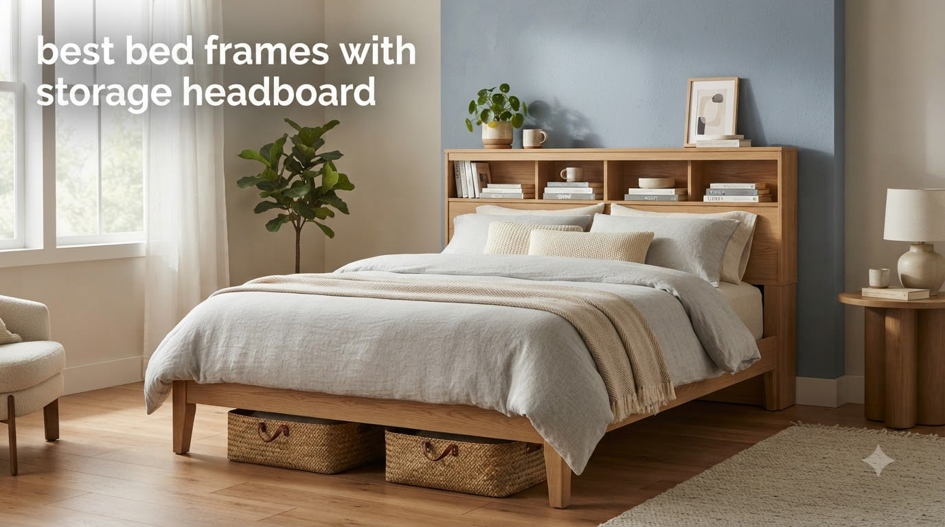 best bed frames with storage headboard