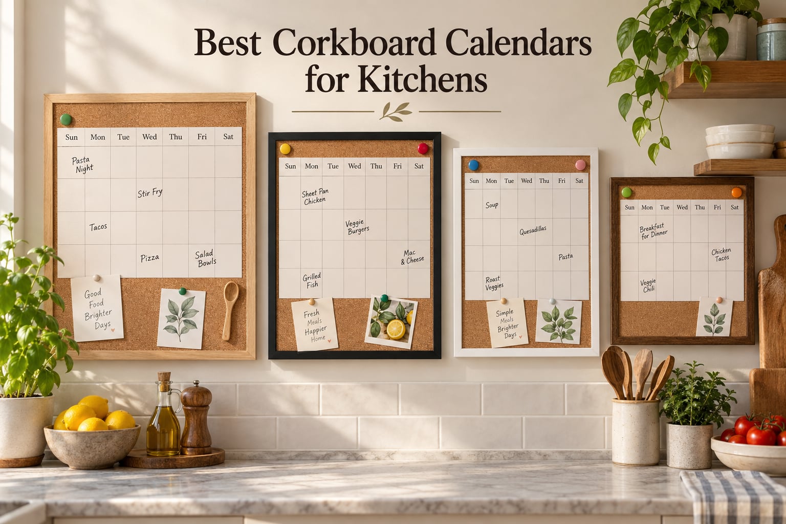 Best Corkboard Calendars for Kitchens