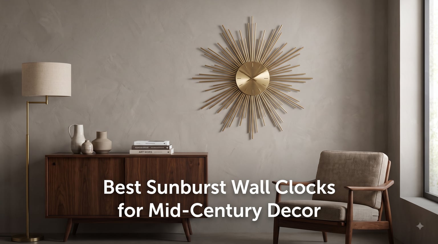Best Sunburst Wall Clocks for Mid-Century Decor