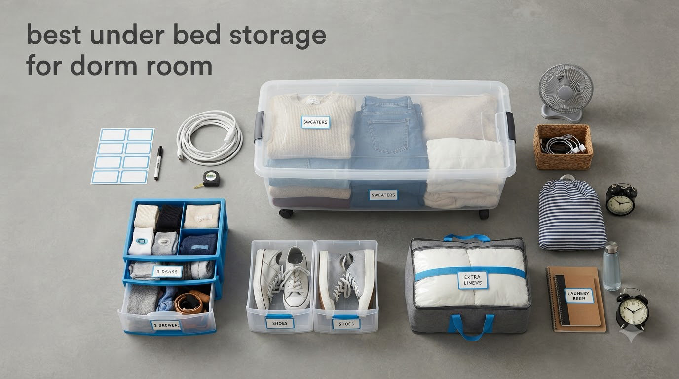 best under bed storage for dorm room