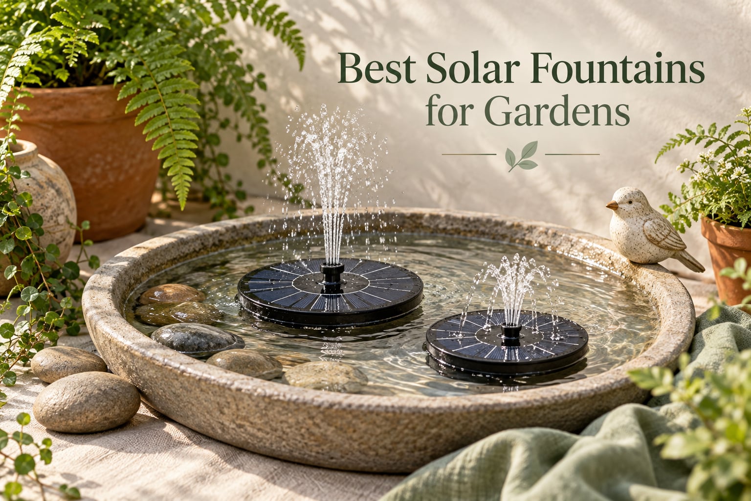 Best Solar Fountains for Gardens