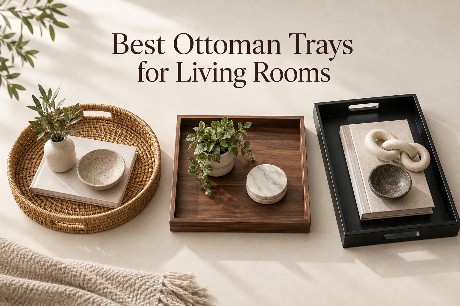 Best Ottoman Trays for Living Rooms