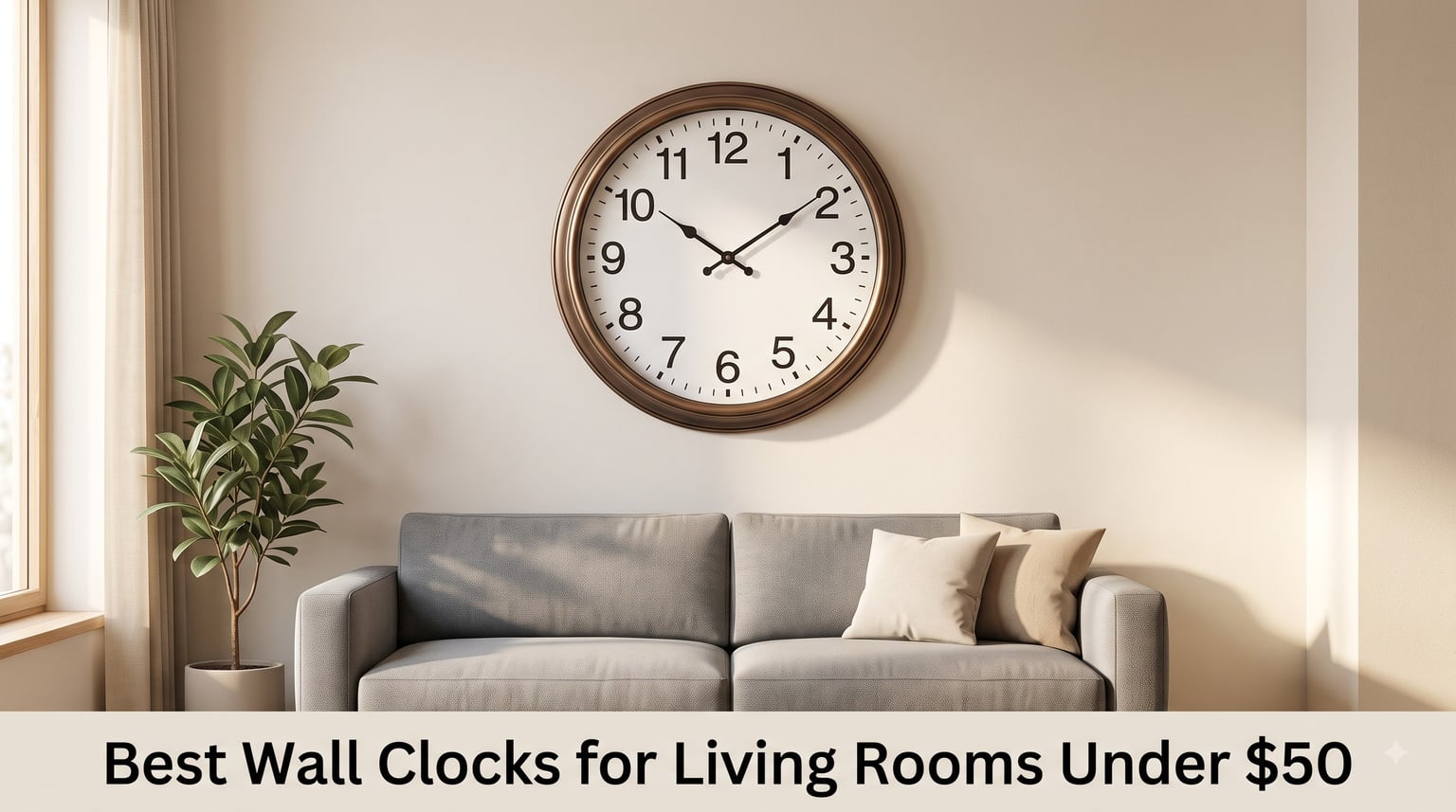 Best Wall Clocks for Living Rooms Under $50