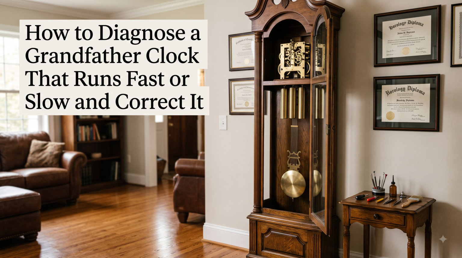 How to Diagnose a Grandfather Clock That Runs Fast or Slow and Correct It