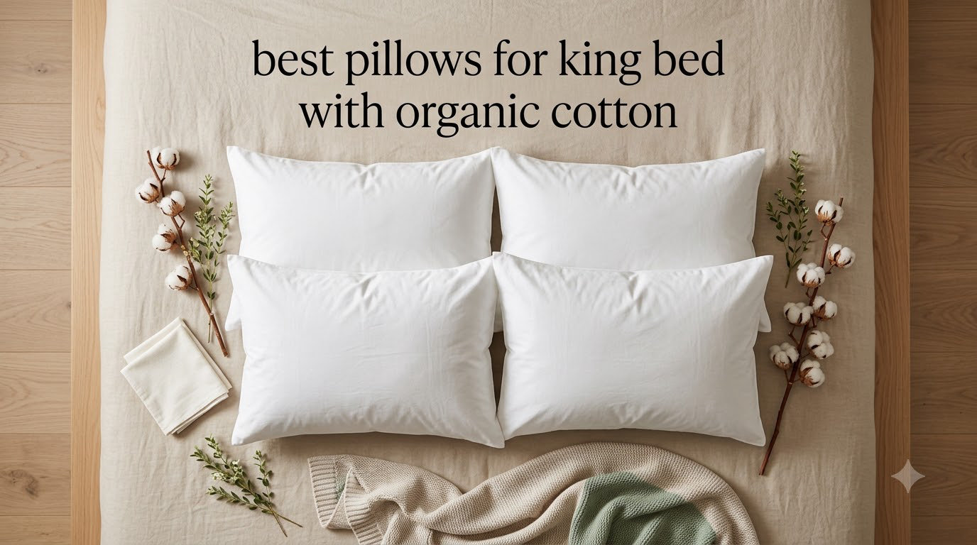 best pillows for king bed with organic cotton
