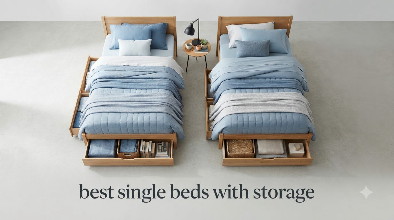 best single beds with storage