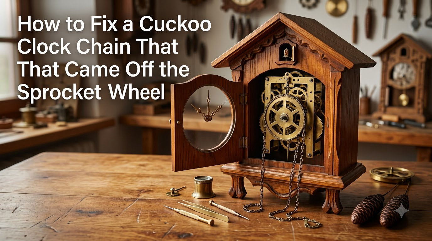 How to Fix a Cuckoo Clock Chain That Came Off the Sprocket Wheel