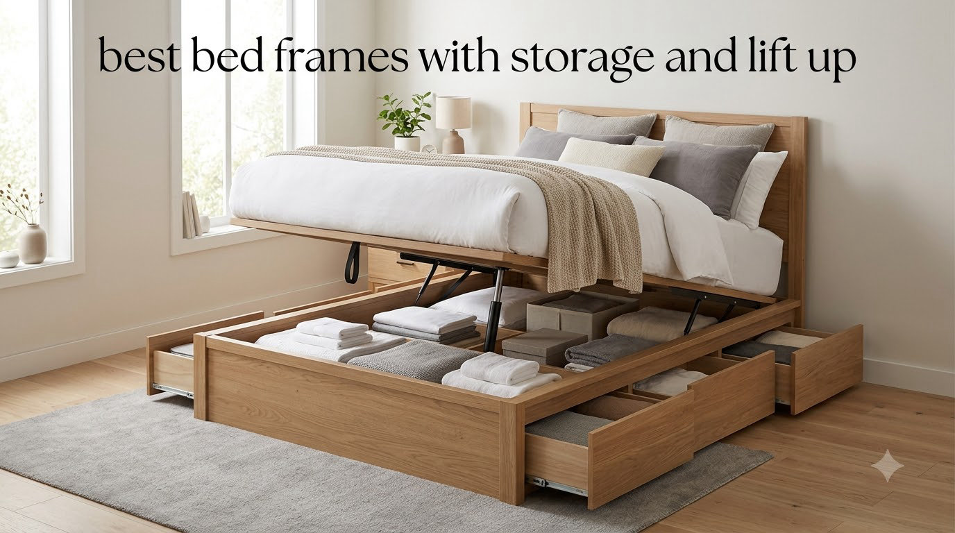 best bed frames with storage and lift up