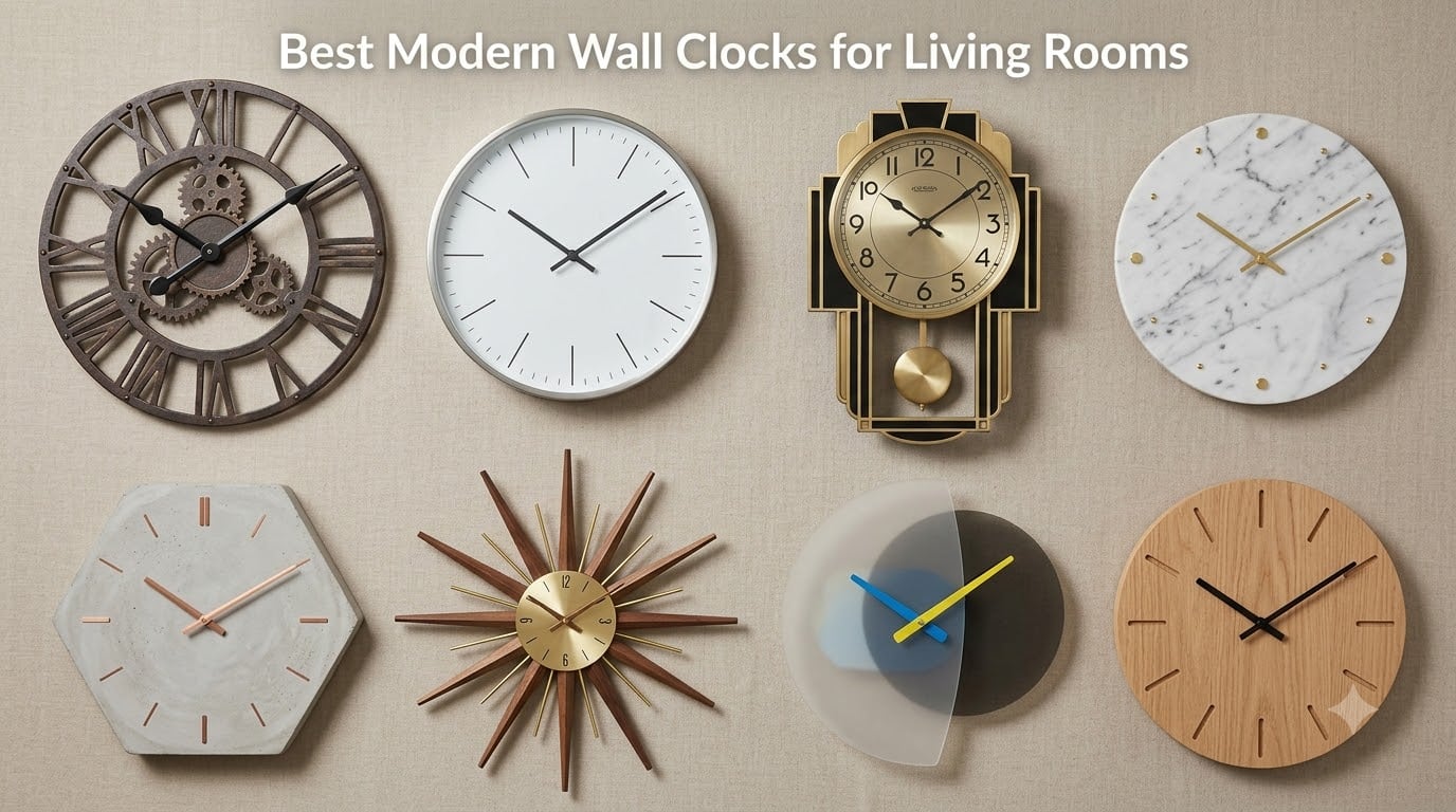 Best Modern Wall Clocks for Living Rooms