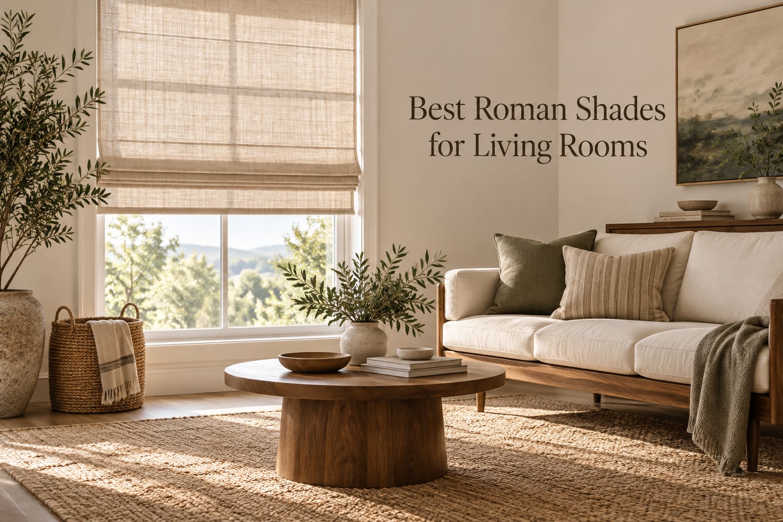 Best Roman Shades for Living Rooms