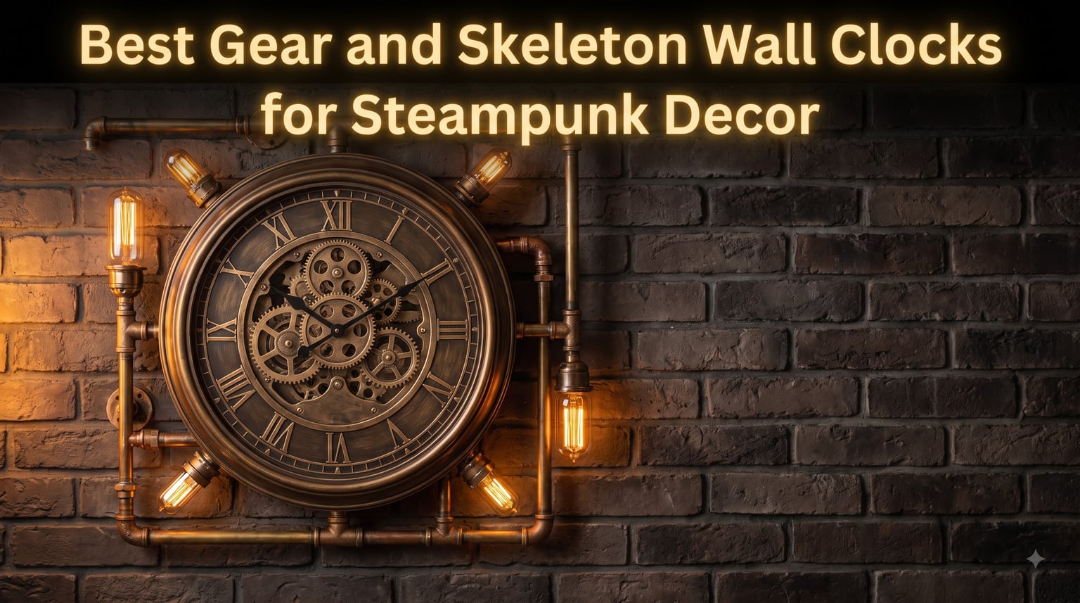 Best Gear and Skeleton Wall Clocks for Steampunk Decor