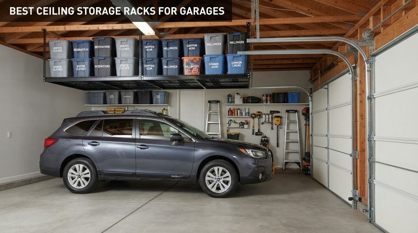 best ceiling storage racks for garages