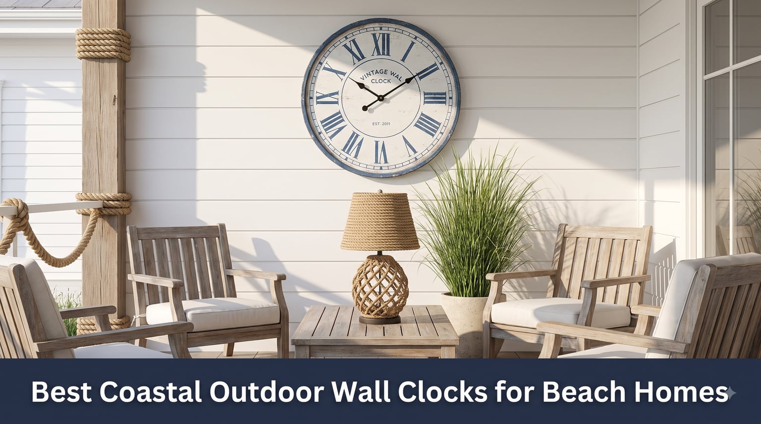 Best Coastal Outdoor Wall Clocks for Beach Homes