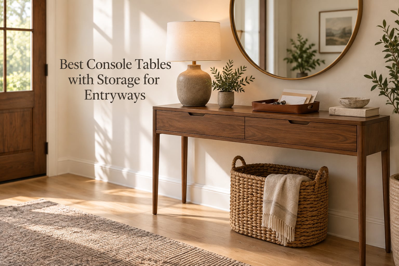 Best Console Tables with Storage for Entryways