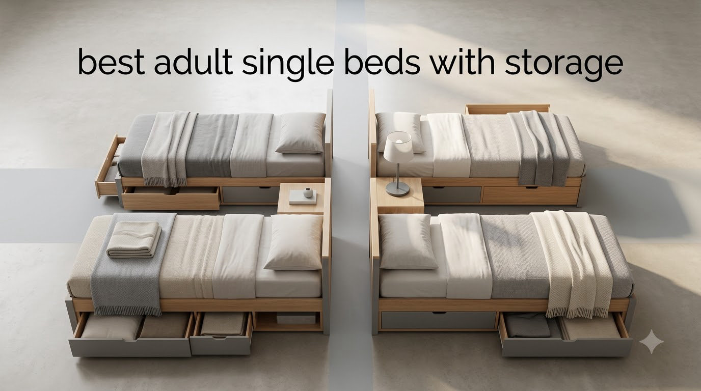 best adult single beds with storage