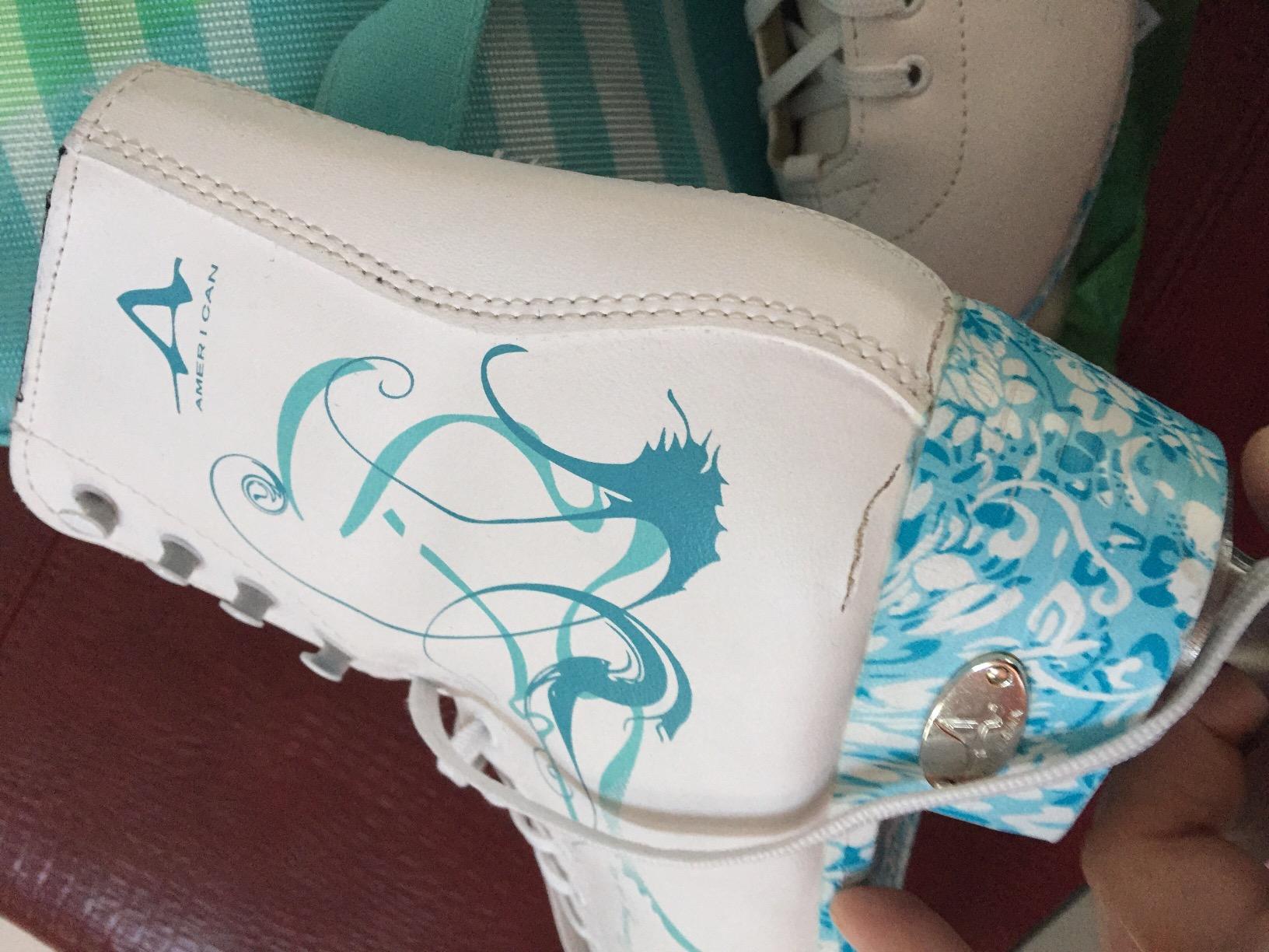 American Athletic Sumilon Lined Ice Skates for Women - Recreational Figure Skates with Turquoise Outsole, Ankle Support, Stainless Steel Blades - for Indoor & Outdoor Ice Skating customer photo 1