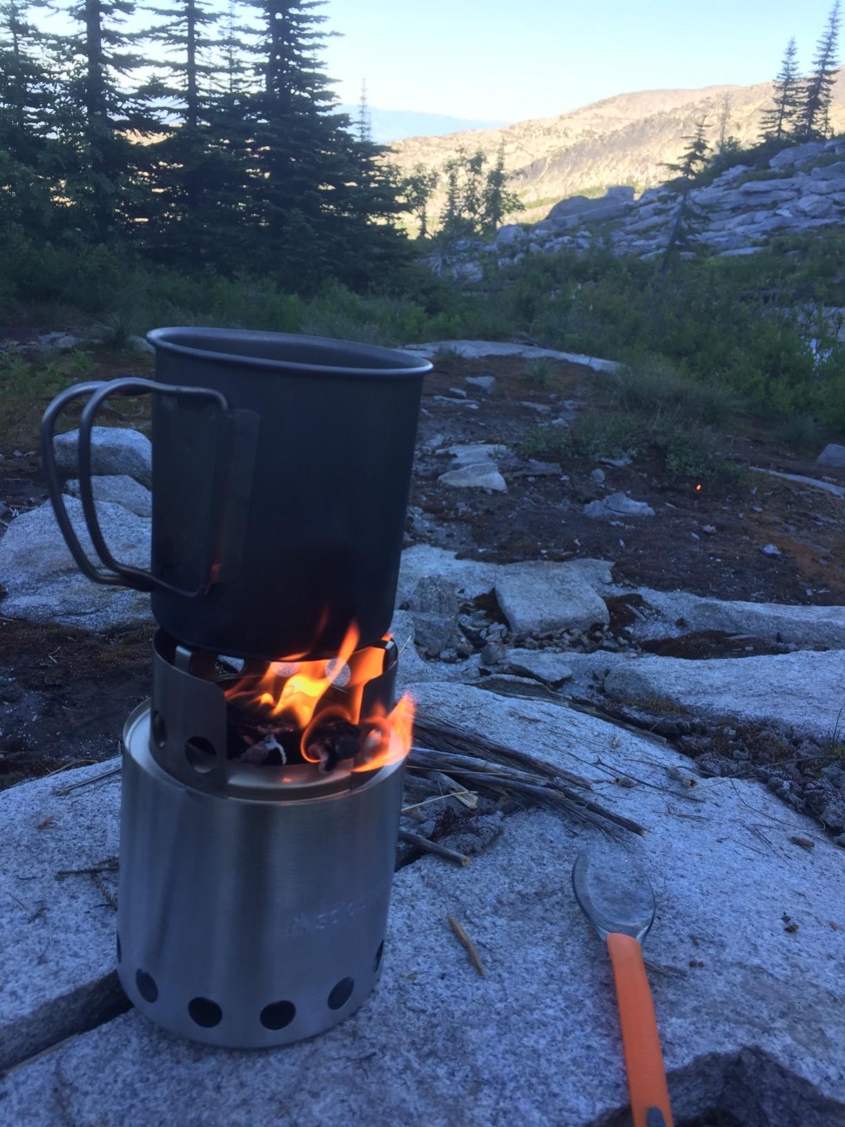 Solo Stove Lite - Portable Camping Hiking and Survival Stove | Powerful Efficient Wood Burning and Low Smoke | Gassification Rocket Stove for Quick Boil | Compact 4.2 Inches and Lightweight 9 Ounces customer photo 2