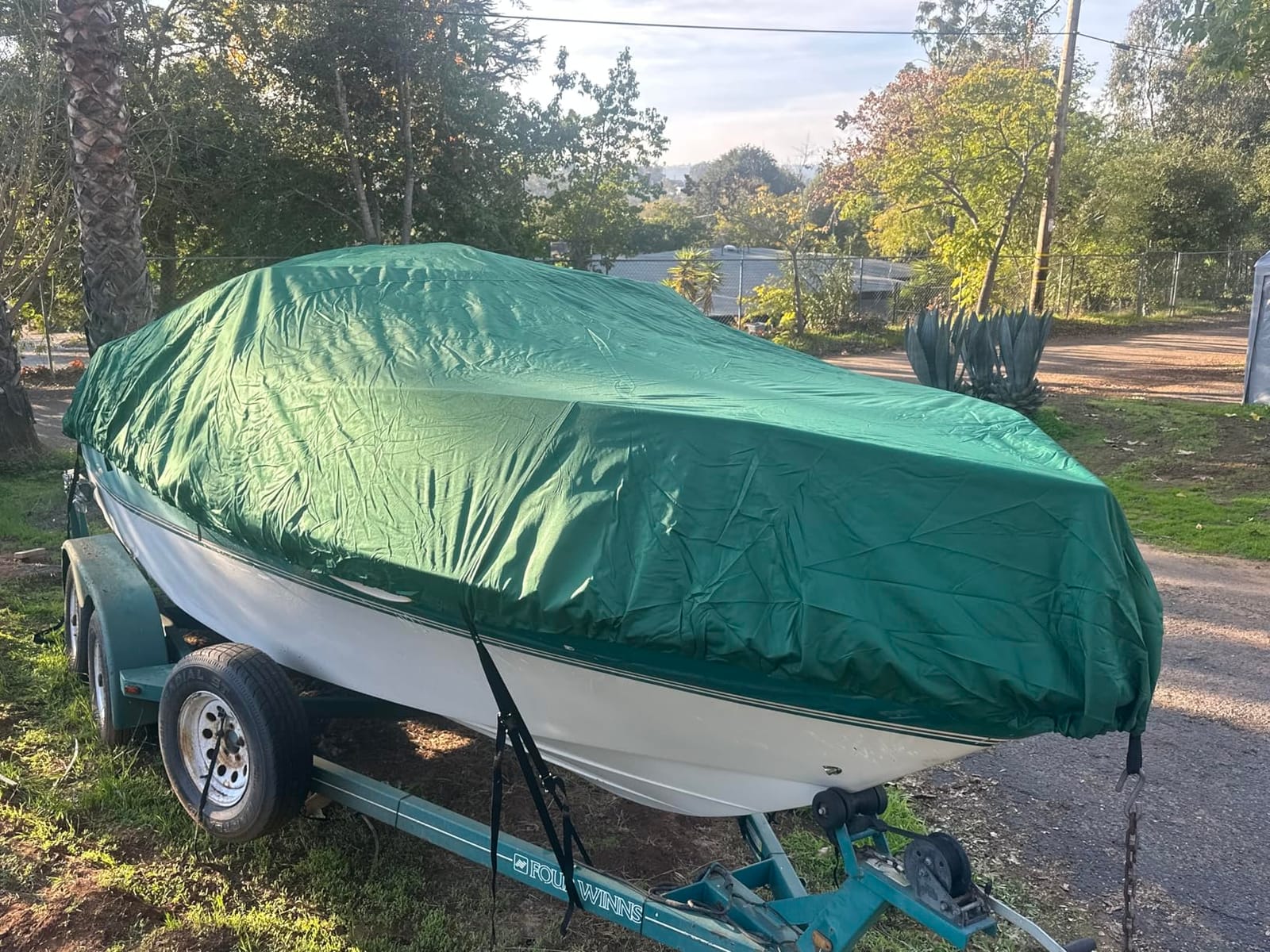 MSC Heavy Duty Waterproof Boat Cover, Trailerable Oxford Polyester Cover for V-Hull, Tri-Hull, Runabout, Fishing and Bass Boats (Model A - Length:14'-16' Beam Width: up to 68
