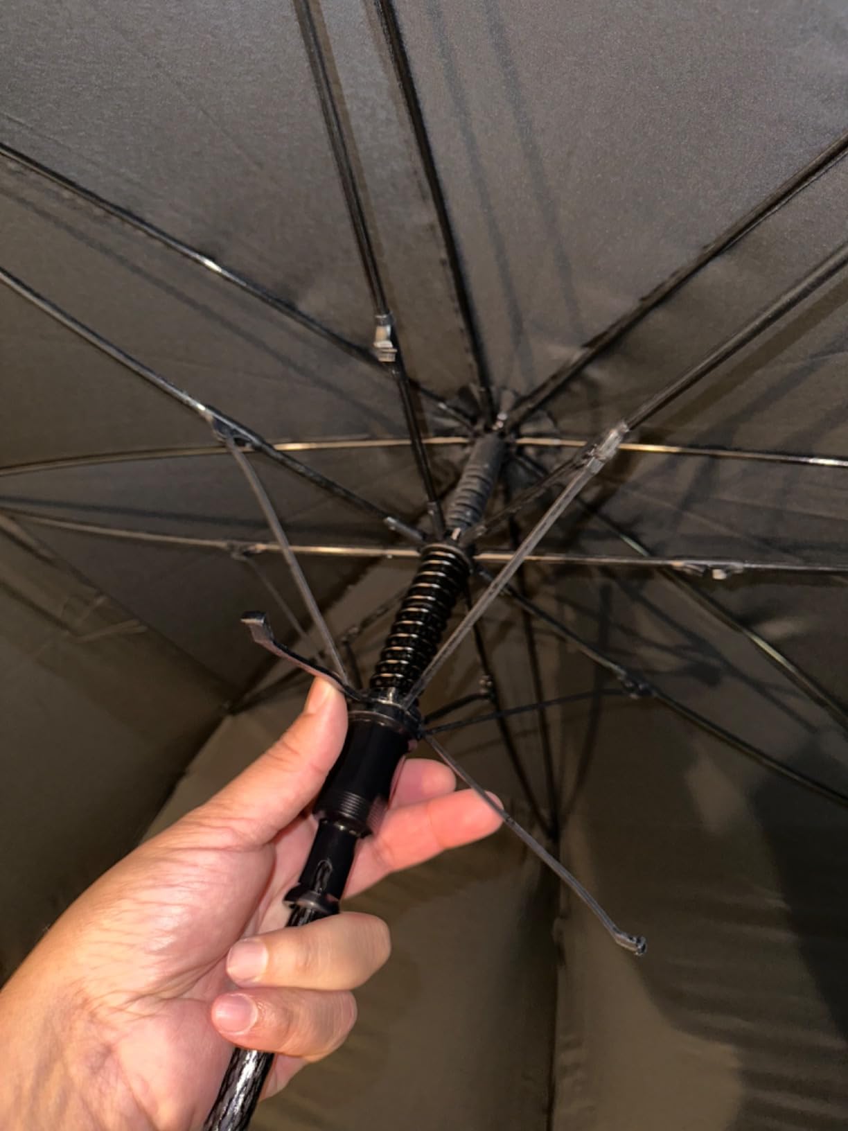 ZEKAR 54 inch Wooden J Handle Golf Umbrella, Classic Double Canopy Windproof Large Auto Open Rain Stick Umbrellas (54inch-black) customer photo 1