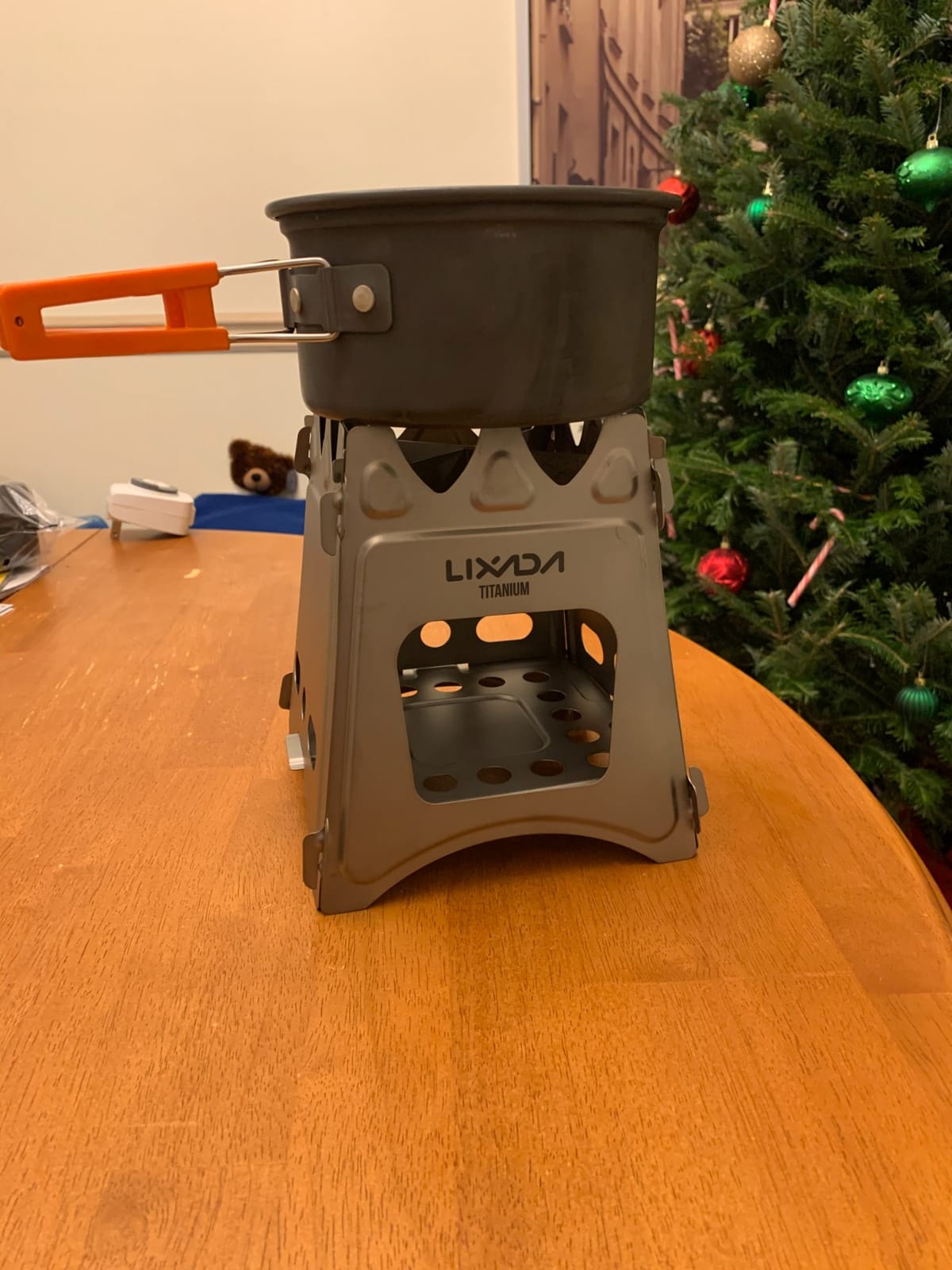 Lixada Titanium Wood Stove Ultralight Backpacking Stove Portable Folding Camping Stove Compact Durable Wood Burning Stove for Outdoor Cooking Hiking Camping Picnic BBQ and Bushcraft Survival customer photo 2