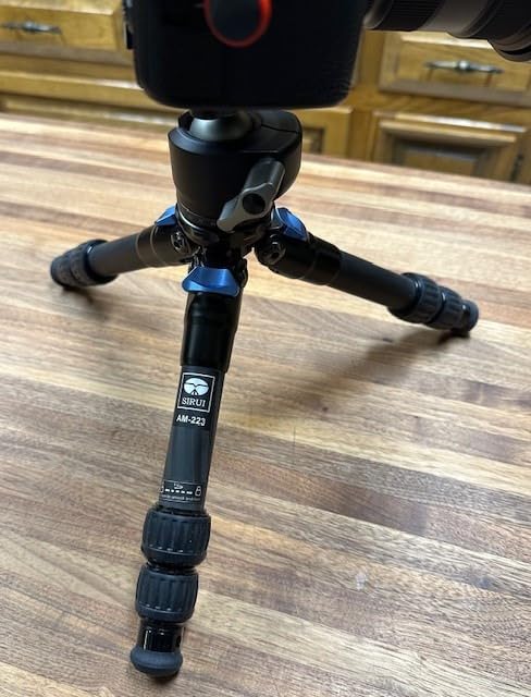 SIRUI Lightweight Carbon Fiber Mini Travel Tripod with Two-Section Center Column, Max Height 26