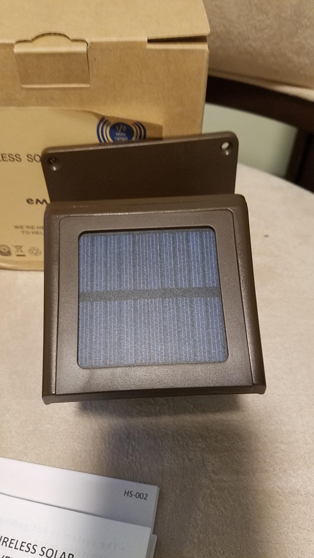 eMACROS 1/2 Mile Solar Wireless Driveway Alarm, 1 Receiver & 1 Sensor customer photo 2